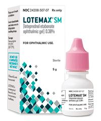 Le médicament sous forme de pilule est le gel ophtalmique Lotemax SM 0,38 %