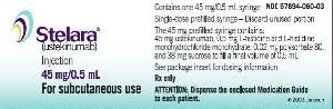 Stelara 45 mg/0.5 mL single-dose prefilled syringe (medicine)