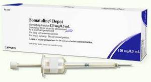 Pill medicine is Somatuline Depot 120 mg/0.5 mL prefilled syringe