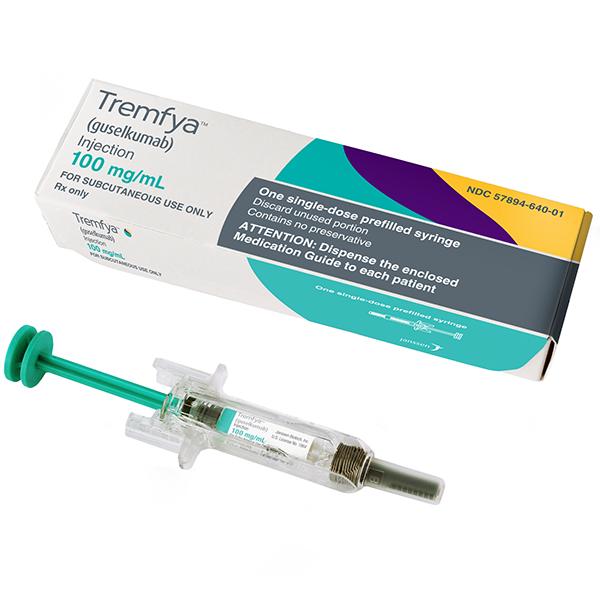 Tremfya 100 mg/mL single-dose prefilled syringe medicine