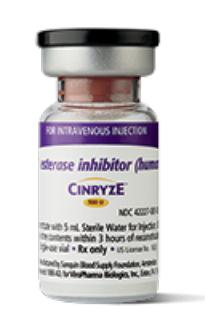 Cinryze 500 IU lyophilized powder for intravenous injection medicine