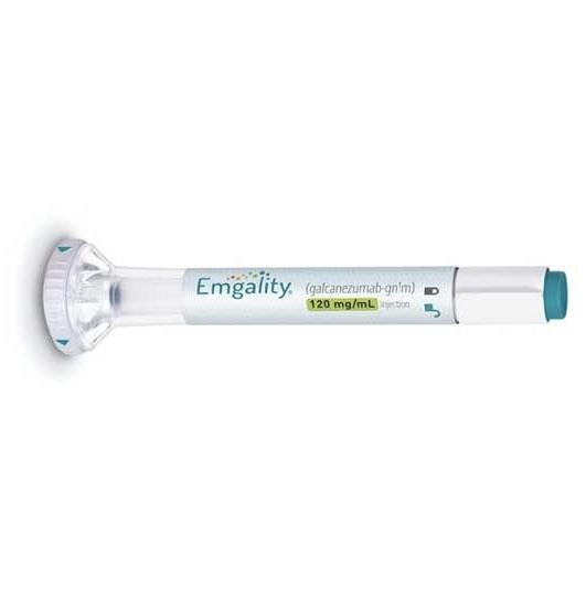 Emgality 120 mg/mL single-dose prefilled pen medicine