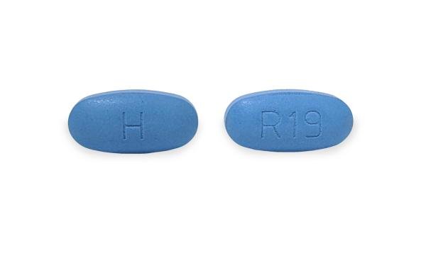 Pill H R19 Blue Capsule/Oblong is Ranolazine Extended-Release