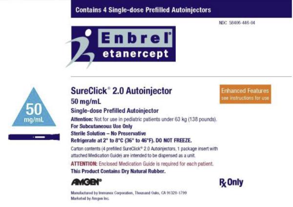 Enbrel 50 mg/mL single-dose prefilled SureClick autoinjector medicine