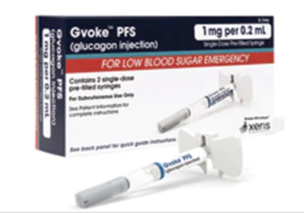 Gvoke 1 mg per 0.2 mL single-dose pre-filled syringe