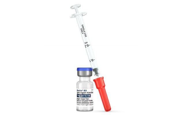 Gvoke 1 mg per 0.2 mL single-dose vial and syringe medicine