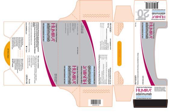 Humira 20 mg/0.4 mL in a single-dose prefilled glass syringe medicine