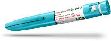 Pillemedisin er Humulin R U-500 KwikPen U-500 (500 enheter per ml) KwikPen