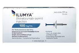 Pill medicine is Ilumya 100 mg/mL single-dose prefilled syringe