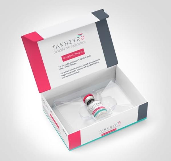 Takhzyro (lanadelumab) 300 mg/2 mL (150 mg/mL) single-dose vial