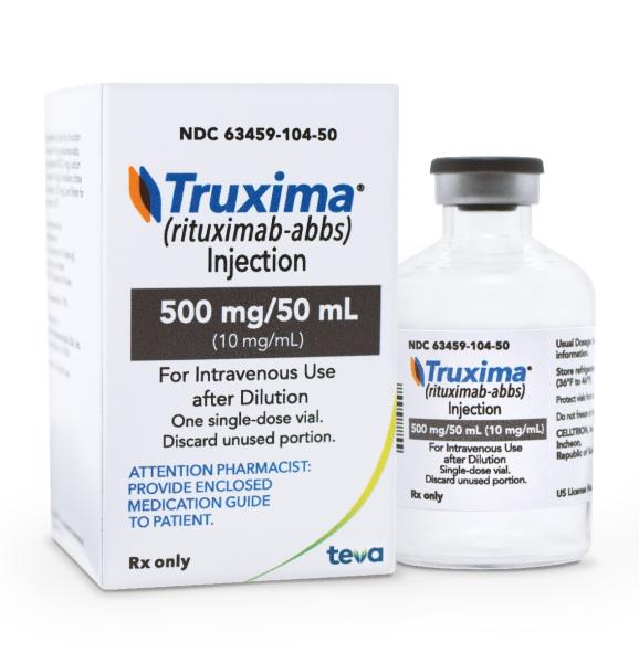 Pill medicine is Truxima 500 mg/50 mL (10 mg/mL) single-dose vial