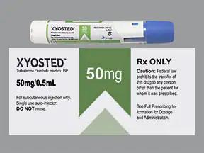 Pill medicine is Xyosted 50 mg/0.5 mL single-dose autoinjector