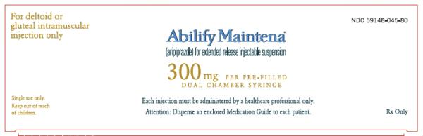 Pill medicine is Abilify Maintena 300 mg prefilled dual chamber syringe