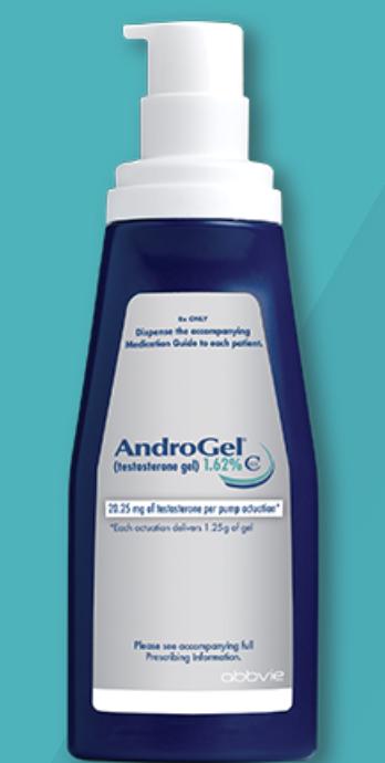 Androgel 20.25 mg/1.25 g (1.62%) gel in metered-dose pump medicine