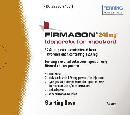 Pill medicine is Firmagon starting dose: two single-dose vials each delivering 120 mg