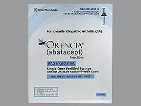 Orencia 87.5 mg/0.7 mL prefilled syringe medicine