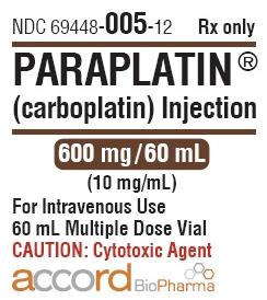 Paraplatin 600 mg/60 mL multidose vial medicine