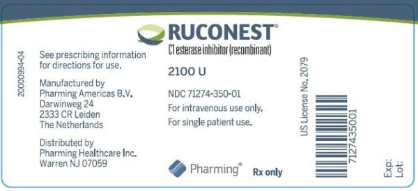 Pill medicine is Ruconest 2100 U lyophilized powder for injection