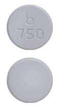 Pill b 750 White Round is Lanthanum Carbonate (Chewable)