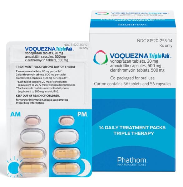 Voquezna triple pak clarithromycin 500 mg GG C9