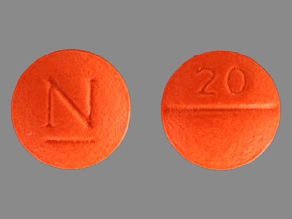 Pill N 20 is Hydralazine Hydrochloride and Isosorbide Dinitrate 37.5 mg / 20 mg