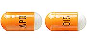 Pill APO 015 Orange & White Capsule/Oblong is Diltiazem Hydrochloride Extended-Release