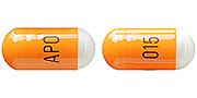 Pill APO 015 Orange & White Capsule/Oblong is Diltiazem Hydrochloride Extended-Release