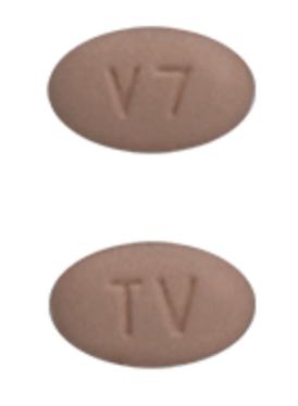 Pill TV V7 Pink Oval is Vilazodone Hydrochloride