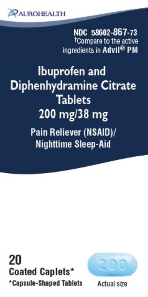 Diphenhydramine citrate and ibuprofen 38 mg / 200 mg DL 200