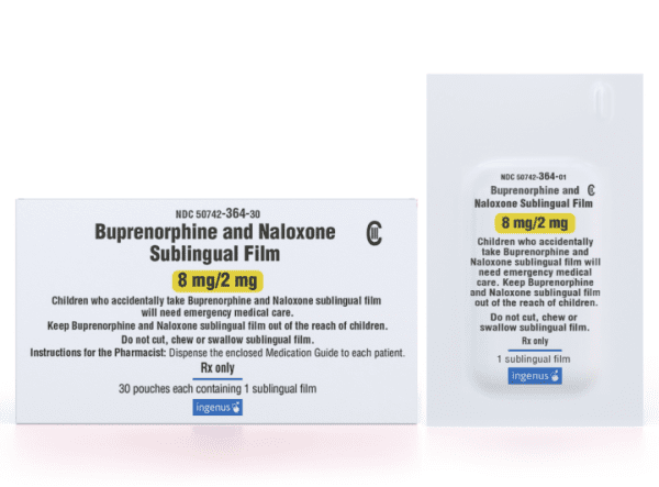 Pill 8 Orange Rectangle is Buprenorphine Hydrochloride and Naloxone Hydrochloride Sublingual Film