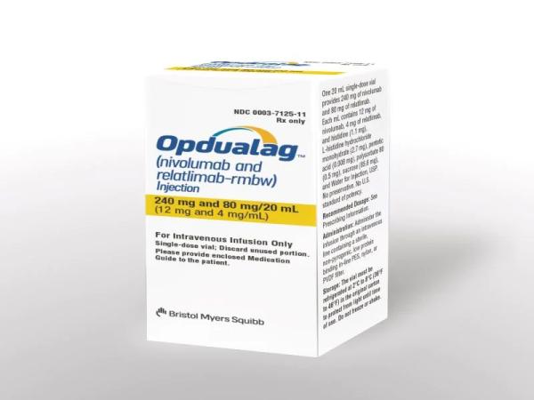 Pill medicine is Opdualag nivolumab 240 mg and relatlimab 80 mg per 20 mL (12 mg and 4 mg per mL) vial