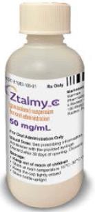 Pill medicine is Ztalmy 50 mg/mL