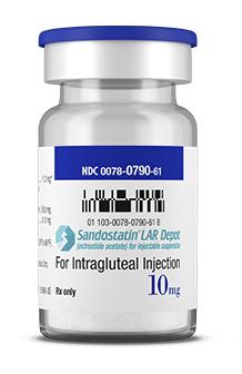 El medicamento en píldora es Sandostatin LAR Depot 10 mg polvo para inyección