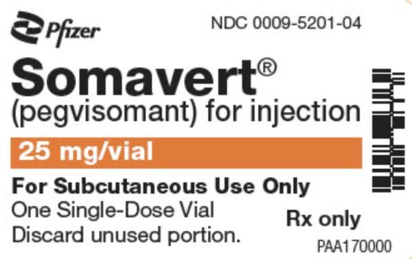 Somavert (pegvisomant) 25 mg lyophilized powder for injection