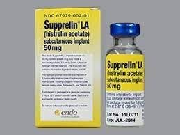 Pill medicine is Supprelin LA 50 mg implant