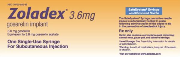 El medicamento de la píldora es Zoladex 3.6 mg implante