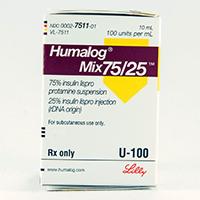 Pill medicine is Humalog Mix 75/25 U-100 (100 units per mL) injection