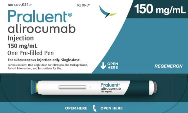 Praluent (alirocumab) 150 mg/mL pre-filled pen