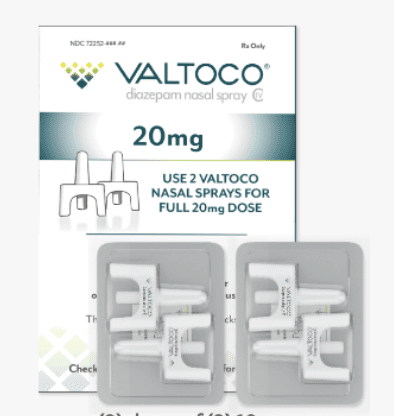 Valtoco 20 mg (two 10 mg nasal spray devices) medicine