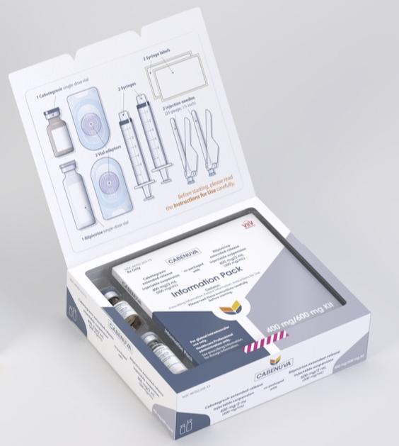 Cabenuva 400 mg/600 mg injection kit