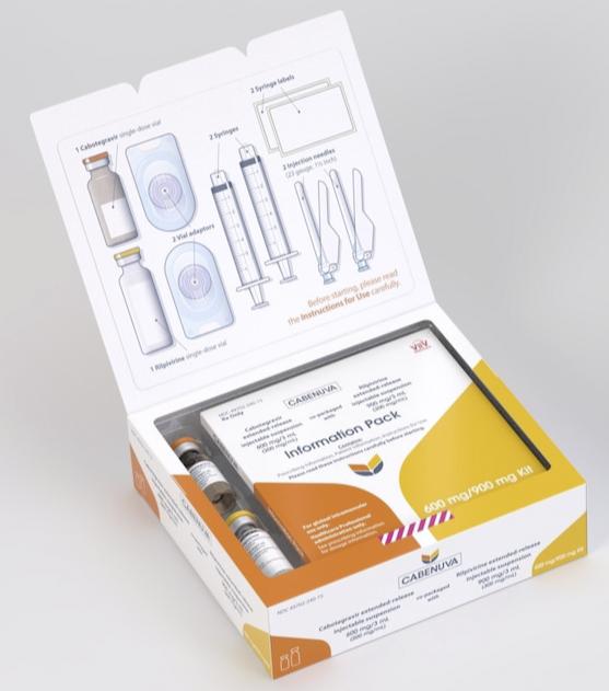 Cabenuva 600 mg/900 mg injection kit medicine