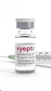 Pill medicine is Vyepti 100 mg/mL injection