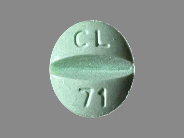 Pill CL 71 Green Oval is Clonidine Hydrochloride