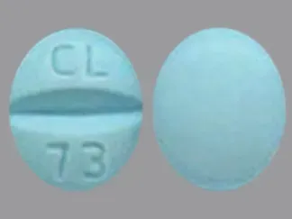 Pill CL 73 Blue Oval is Clonidine Hydrochloride