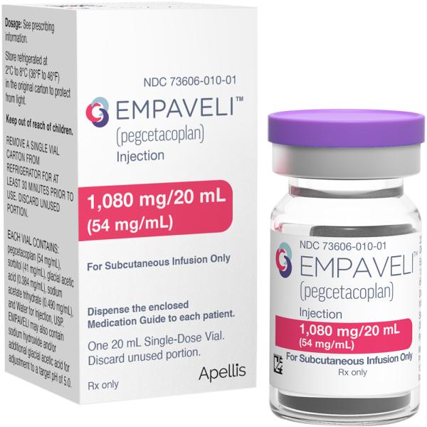 Empaveli 1080 mg/20 mL (54 mg/mL) injection medicine