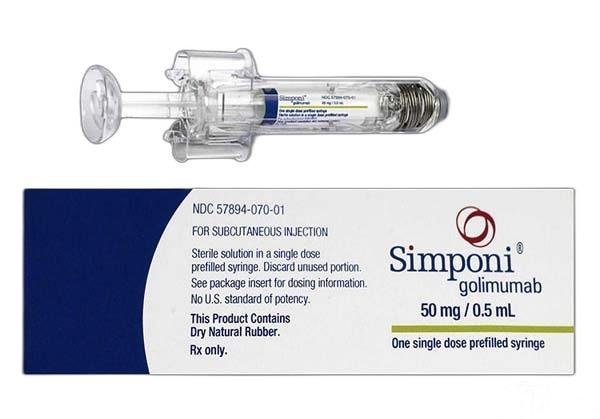 Simponi (golimumab) 50 mg/0.5 mL single-dose prefilled syringe