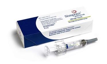Simponi 100 mg/mL single-dose prefilled syringe (medicine)