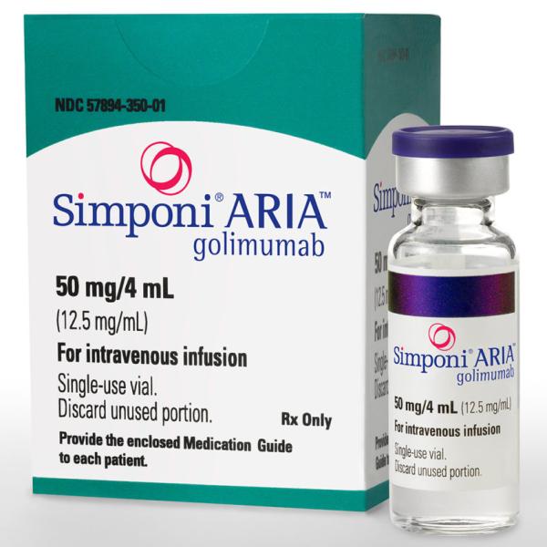 Simponi Aria 50 mg/4 mL (12.5 mg/mL) injection