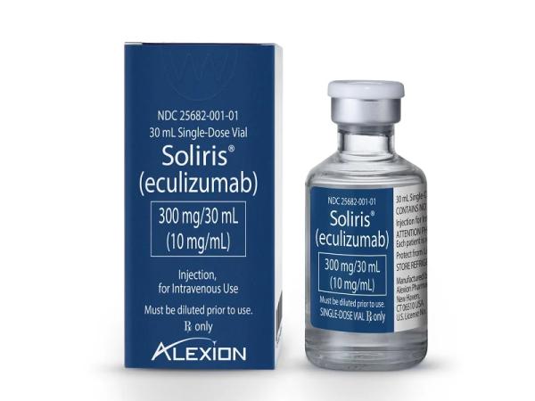 Pill medicine is Soliris 300 mg/30 mL (10 mg/mL) injection