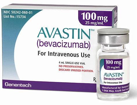 Avastin 100 mg/4 mL (25 mg/mL) injection medicine